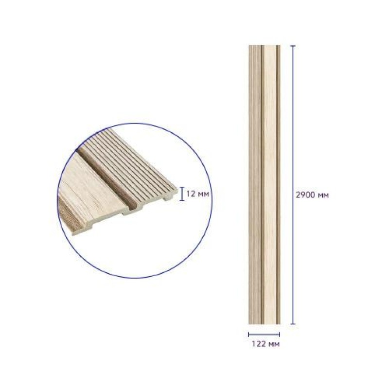 Декоративна PS рейка Sticker Wall 122*2900*12мм (D) SW-00001750