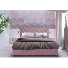 Ліжко Richman Ковентрі 140 х 200 см Missoni 021 Темно-рожеве