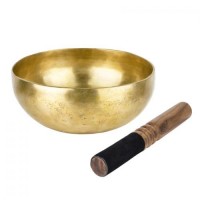 Тибетська співоча чаша Singing bowl Ручна холодна ковка 19,3/19,3/8 см Бронза матова (27400)