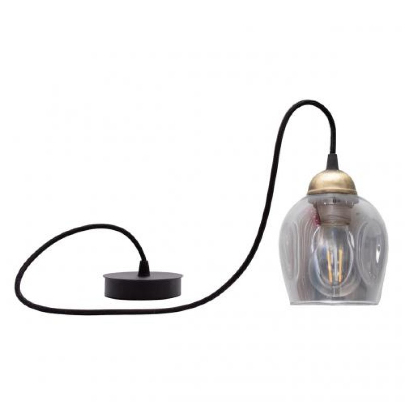 Світильник підвісний MSK Electric Enigma зі скляним плафоном під лампу Е27 PL 2024 BK Чорно-бронзовий (619261)