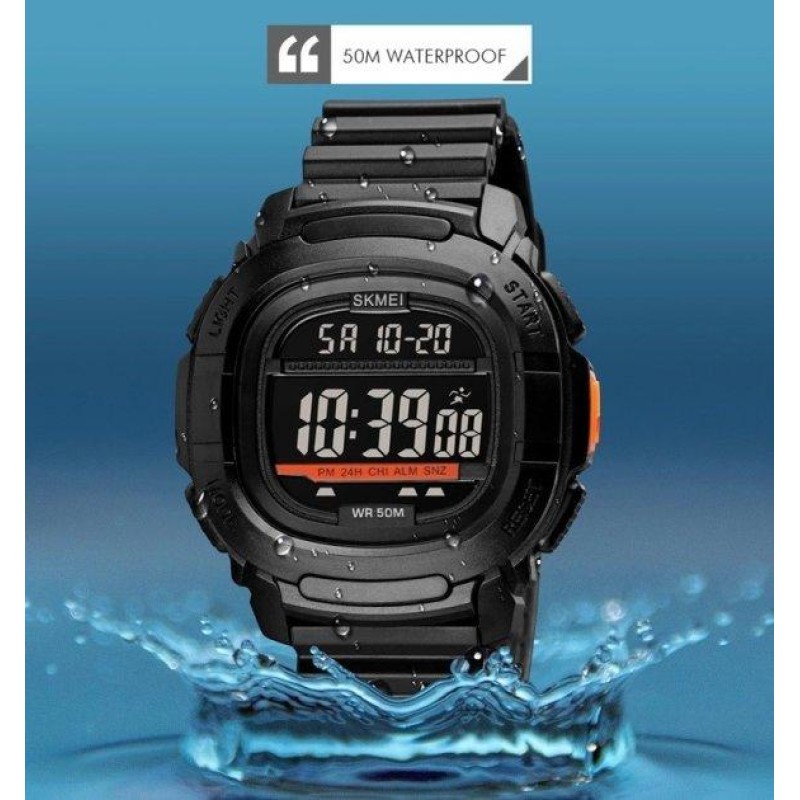 Чоловічий спортивний годинник Skmei 1657 Чорний