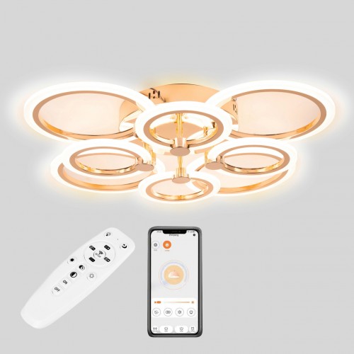 Полочна LED люстра Sunlight 5333/4+4 GLD Gold