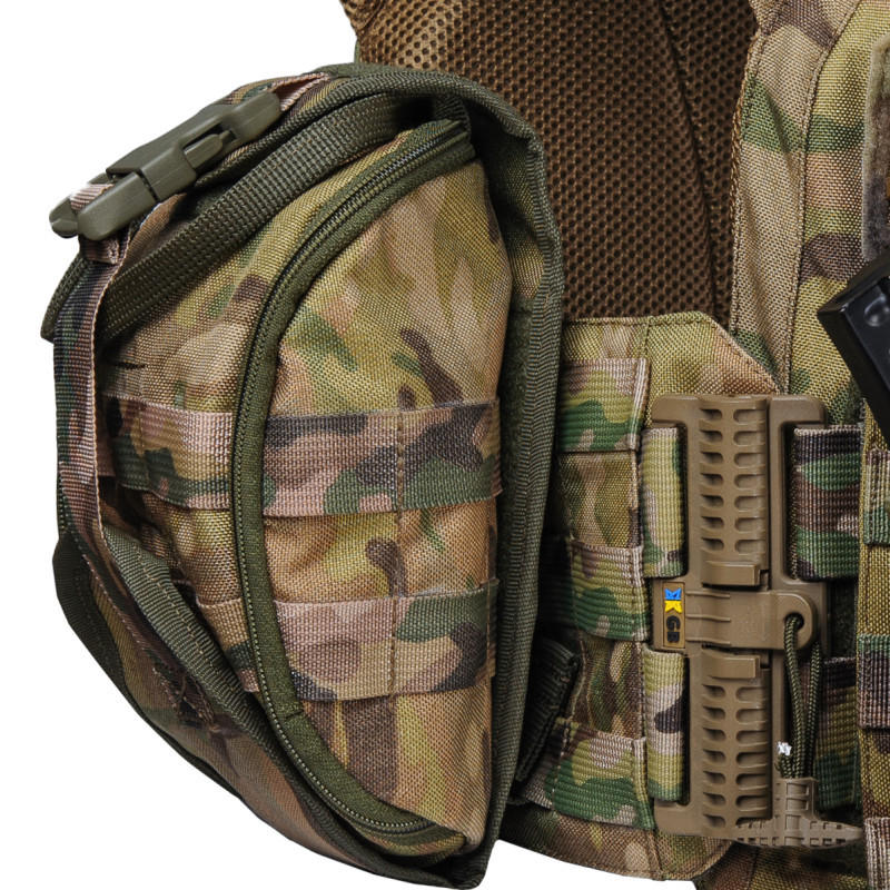 Плитоноска тактична зі швидким скиданням з підсумками No Brand Warmor Gen.3 Pro Max One Size Мультикам (2396567744)