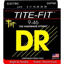 Струни для електрогітари DR LH-9 Tite-Fit Nickel Plated Lite-n-Heavy Electric Strings 9/46