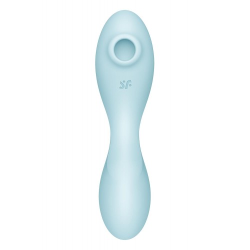 Вакуумний смарт-стимулятор із вібрацією Satisfyer Curvy Trinity 5 (Blue), керування зі смартфона в інтернет супермаркеті PbayMarket!