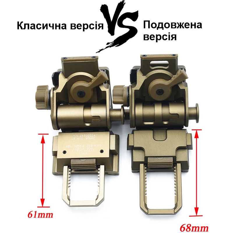 Подовжене NVG кріплення для ПНО c DOVETAIL інтерфейсом 