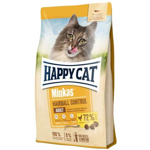 Корм для дорослих котів від грудок вовни Happy Cat Minkas Hairball Control з птахом 500 г Корм для дорослих котів від грудок вовни Happy Cat Minkas Hairball Control з птахом 500 г