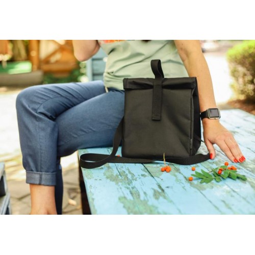 Термосумка lunch bag Ролтоп VS Thermal Eco Bag Чорна Термосумка lunch bag Ролтоп VS Thermal Eco Bag Чорна