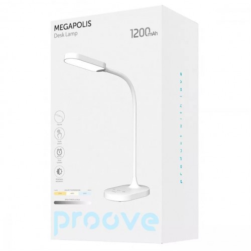 Настільна акумуляторна лампа Proove Megapolis 1200mAh white