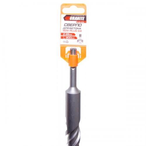 Свердло для бетону GRANITE SDS-PLUS S4 28х800 мм 0-28-800 Свердло для бетону GRANITE SDS-PLUS S4 28х800 мм 0-28-800