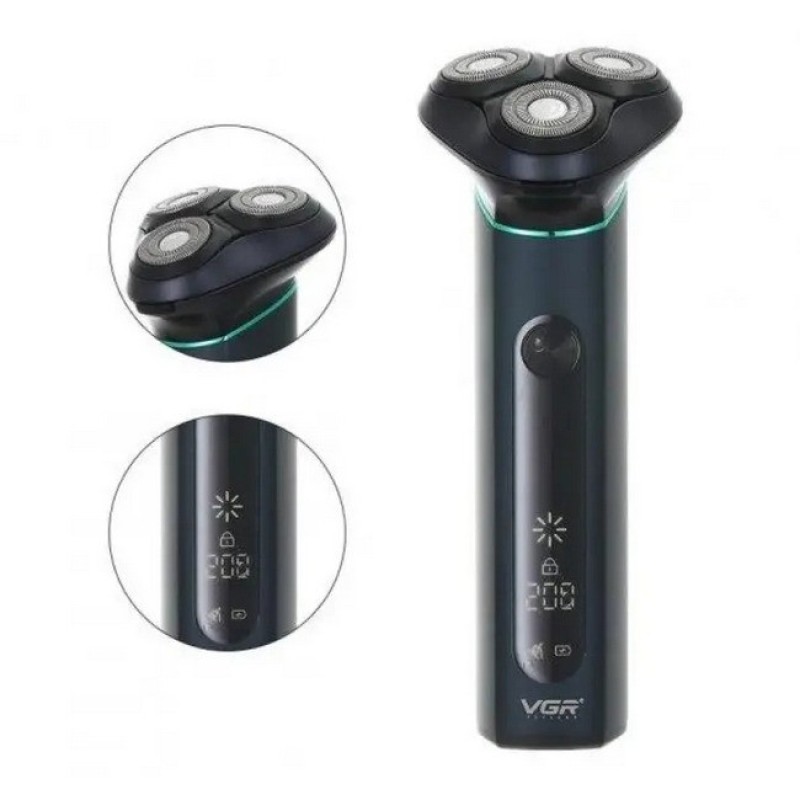 Акумуляторна бритва VGR V-310 8825 для вологого та сухого гоління Black