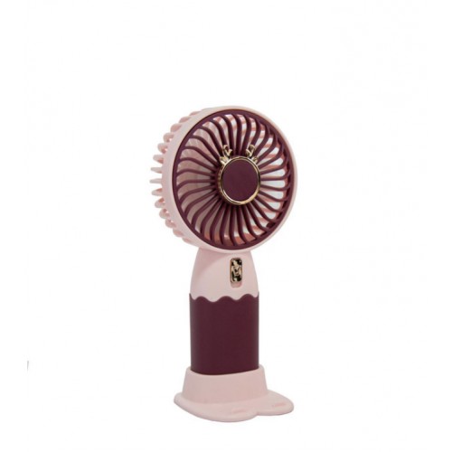 Ручний вентилятор Mini Fan Hello Summer 121 Бордово-рожевий (30151451)