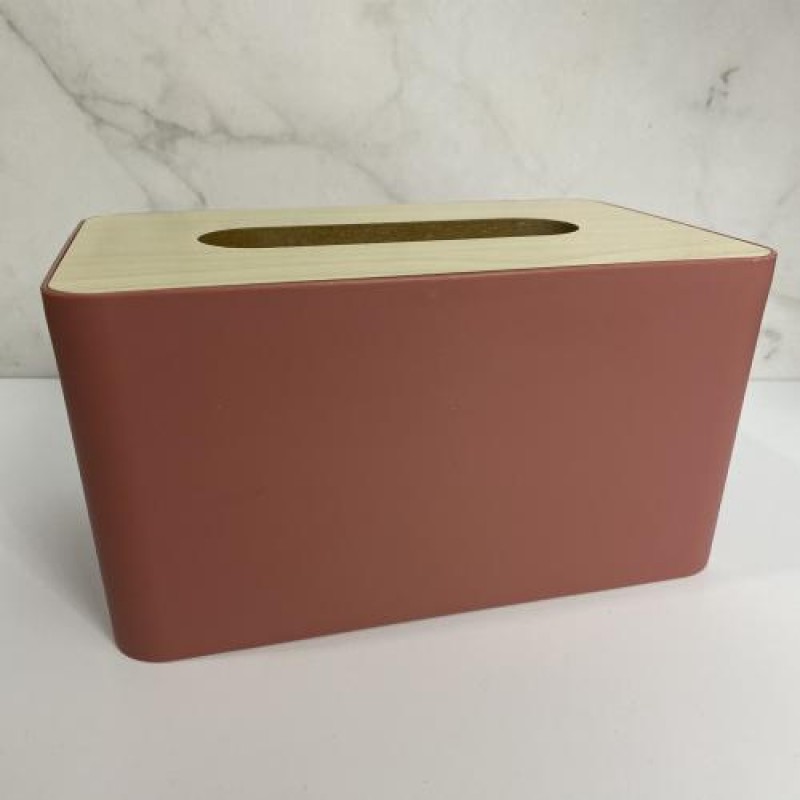 Серветниця пластикова 18,7*12,1*9,8 см A-Plus 0483 рожева