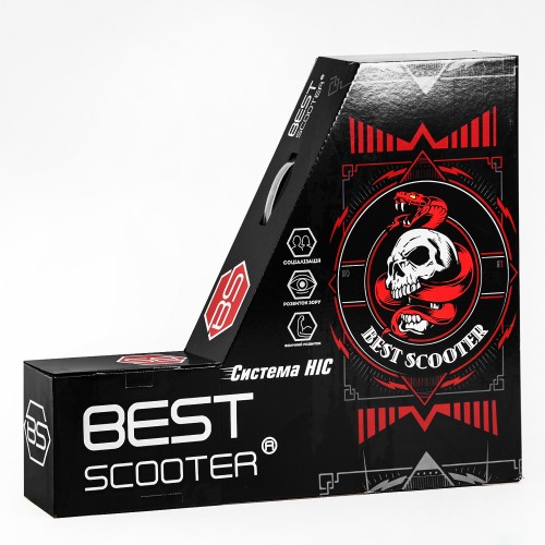 Самокат трюковий Best Scooter Skull and Snake HIC-система пеги алюмінієвий диск та дека 100 кг Red (107484)