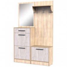 Прихожа Тиса Мебель Прихожа-30 Сонома Аляска 190x35x120 см