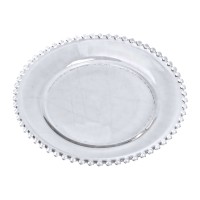 Тарілка десертна YIWU Перлини 18.5 см Прозорий (HP-YH-65)