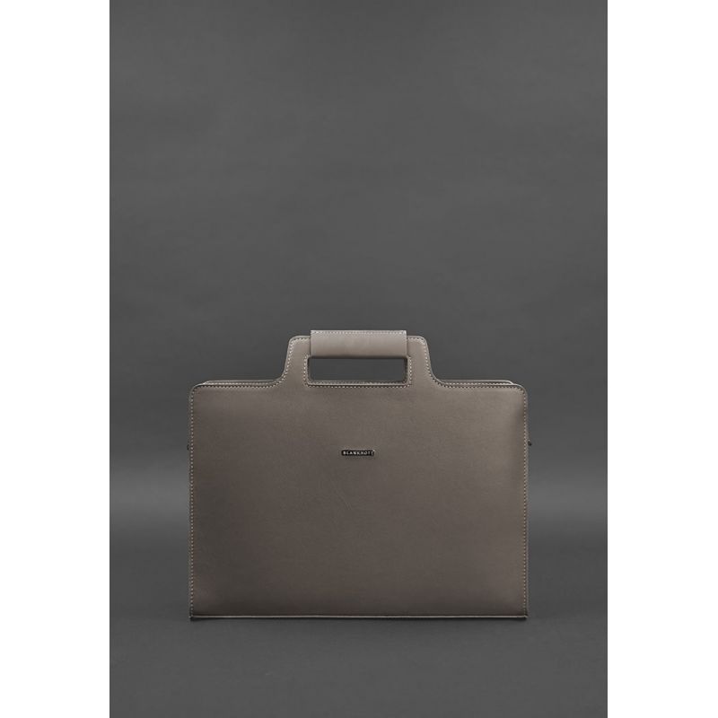 Жіноча шкіряна сумка для ноутбука та документів BlankNote 15 Brown-Beige (BN-BAG-36-beige)