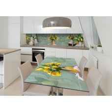 Наклейка 3Д вінілова на стіл Zatarga «Вісники розлуки» 650х1200 мм для будинків, квартир, столів, кав'ярень, кафе