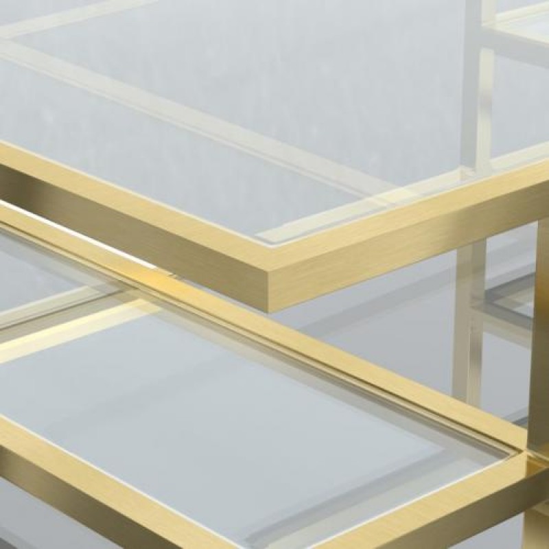 Кавовий журнальний столик у стилі Loft NS-697 480x1300x600 мм Черный