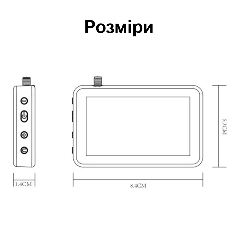 Міні FPV монітор 3 дюйми для відображення відеосигналу від дронів 5.8 ГГц DMKR LST806 (Товар з дефектом)