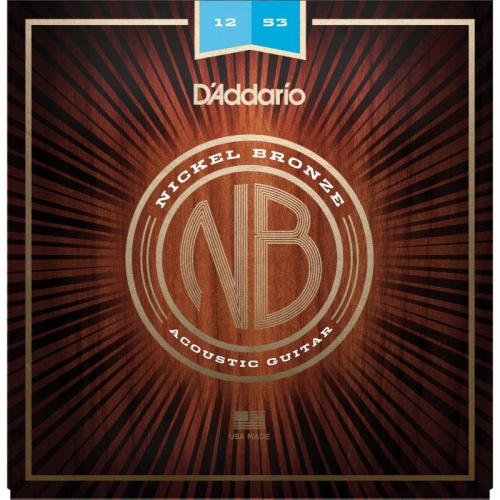 Струни для акустичної гітари 6 шт D'Addario NB1253 Nickel Bronze Light Acoustic Guitar Strings 12/53 Струни для акустичної гітари 6 шт D'Addario NB1253 Nickel Bronze Light Acoustic Guitar Strings 12/53