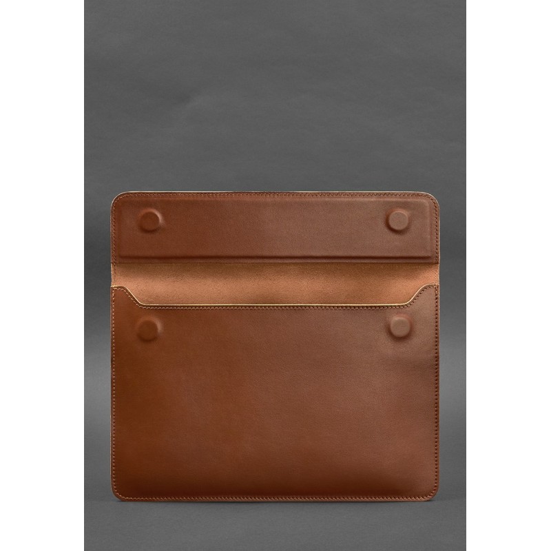 Шкіряний чохол-конверт на магнітах для MacBook 13 Світло-коричневий BlankNote