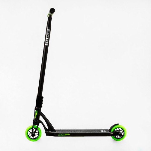 Самокат трюковий Best Scooter FEAR SCS система пеги алюмінієвий диск та дека колеса PU 100 кг Black and green (112902)