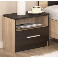 Тумба ліжка Меблі Сервіс Вероніка комплект 2 шт Дуб самоа + Венге темний Тумба ліжка Меблі Сервіс Вероніка комплект 2 шт Дуб самоа + Венге темний