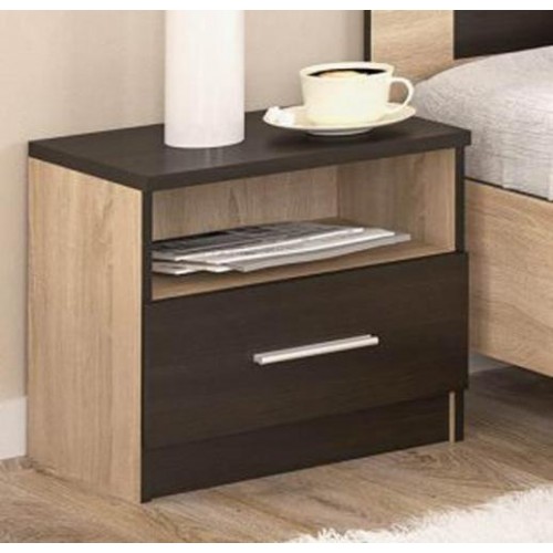Тумба ліжка Меблі Сервіс Вероніка комплект 2 шт Дуб самоа + Венге темний Тумба ліжка Меблі Сервіс Вероніка комплект 2 шт Дуб самоа + Венге темний
