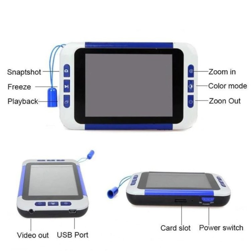 Портативна електронна цифрова лупа 2X-32X з 3,5