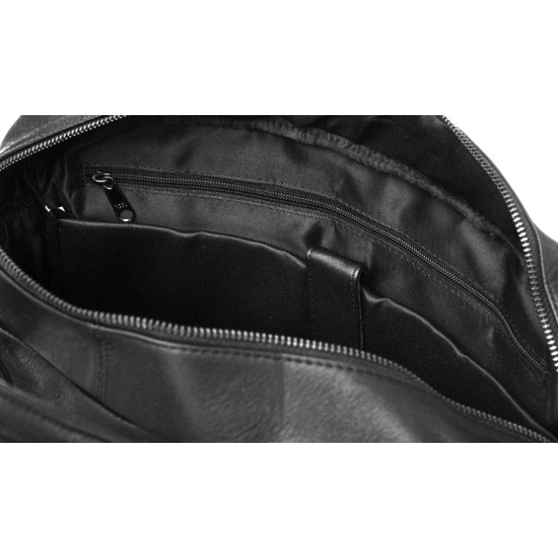 Чоловіча шкіряна сумка портфель для ноутбука до 14 дюймів Always Wild Чорний (LAP15603NDM)