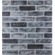 Самоклеюча декоративна 3D панель цегла 3D Loft сіро-синій клінкер 700x700x5 мм (413)