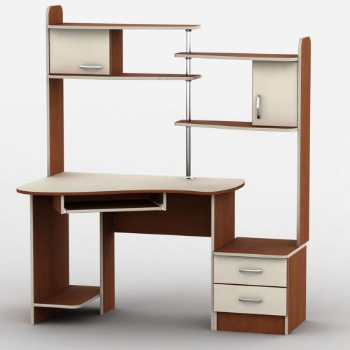 Стіл комп'ютерний Тиса Мебель Тиса-9 Яблуня Ваніль 1680x800x1440 мм Стіл комп'ютерний Тиса Мебель Тиса-9 Яблуня Ваніль 1680x800x1440 мм