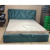 Ліжко двоспальне BNB Aurora Premium 160 х 190 см Simple З додатковою металевою цільнозварною рамою Синій