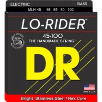 Струни для бас-гітари DR MLH-45 Lo-Rider Stainless Steel Medium - Light 4-String Bass 45/100 Струни для бас-гітари DR MLH-45 Lo-Rider Stainless Steel Medium - Light 4-String Bass 45/100