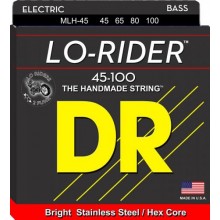Струни для бас-гітари DR MLH-45 Lo-Rider Stainless Steel Medium - Light 4-String Bass 45/100