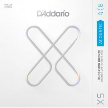 Струни для акустичної гітари D'Addario XSAPB1047-12 Phosphor Bronze Extra Light Acoustic Guitar Strings 10/47