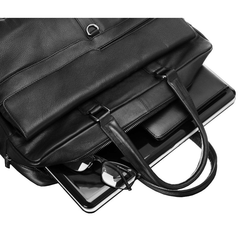 Чоловіча шкіряна сумка портфель для ноутбука до 14 дюймів Always Wild Чорний (LAP15605NDM)
