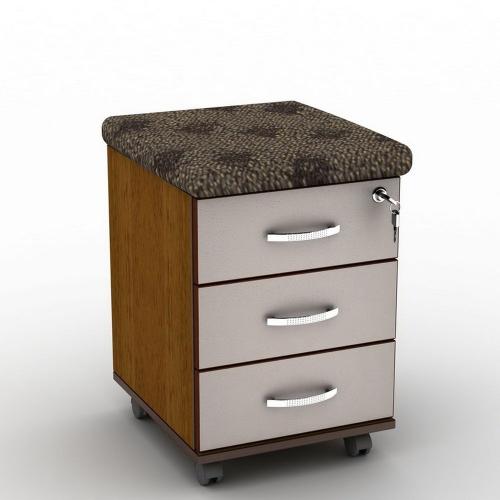 Тумба офісна Тиса Мебель ТКМ-3 Горіх лісовий Ваніль 55.2x40.1x35 см