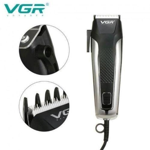 Машинка для стрижки волосся VGR V-120 від мережі 220В 8 насадок Silver-Black Машинка для стрижки волосся VGR V-120 від мережі 220В 8 насадок Silver-Black