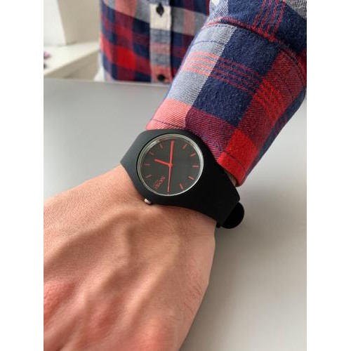 Наручний годинник чоловічий Skmei Rubber Black 9068 Чорний (1525)