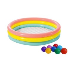 Дитячий надувний басейн Intex 57422-1 «Кольори заходу сонця», 147 х 33 см, з кульками 10 шт