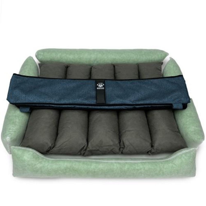 Лежак ліжко для собак всіх порід EGO Bosyak Рогожка XL 105x80 Синій (спальне місце для великих собак)