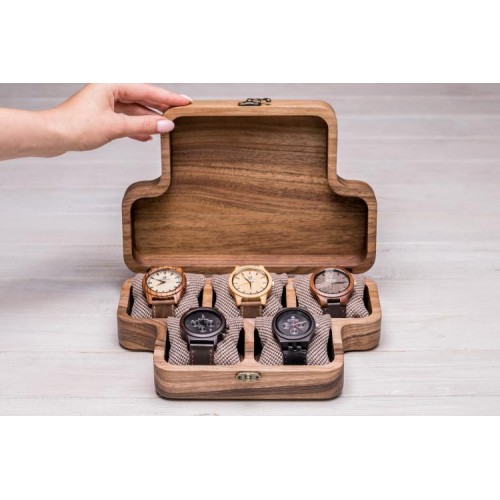 Коробочка для наручних годинників ecoWalnut 7х26.5х18 см Коробочка для наручних годинників ecoWalnut 7х26.5х18 см