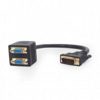 Розгалужувач Cablexpert (A-DVI-2VGA-01) 1хDVI-2хVGA, 0.3м, Black