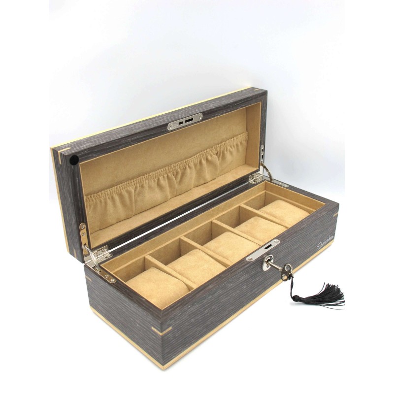 Шкатулка для зберігання годинників Salvadore WB/2320/5.GLX Сірий