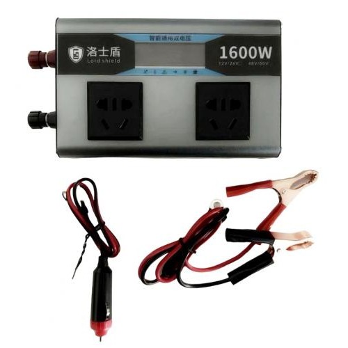 Інвертор перетворювач напруги з 12/24V в 220V 1600W з USB та дисплеєм OEM (INV1600)