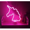 Настільний неоновий нічник Єдиноріг Pink Angel 23х31 см