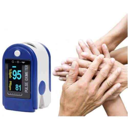 Пульсоксиметр Pulse Oximeter Healer AD807 електронний на палець Синій в інтернет супермаркеті PbayMarket!