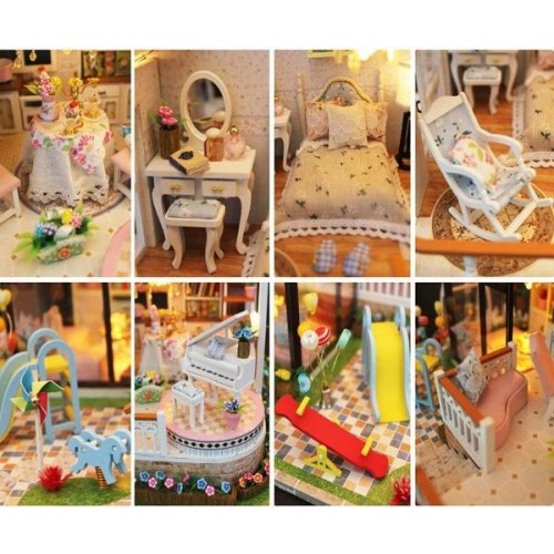 Ляльковий будиночок 3D Румбокс CuteBee DIY DollHouse Вілла (V787SD) Ляльковий будиночок 3D Румбокс CuteBee DIY DollHouse Вілла (V787SD)